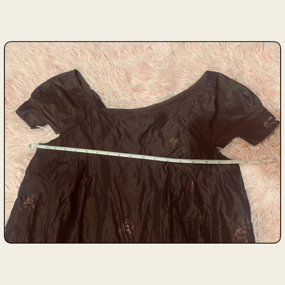 🌸🌼🌺NICOLE MILLER BROWN METALLIC DRESS…Sz 8…NWT - Picture 7 of 8